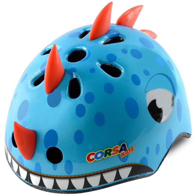 Anharluka Youth Kids Bike Helmet  Adjustable and Multi-Sport for Child Boys and Girls  3 Sizes for Kids Age 1-2-3-5-8-14 (Blue Dinosaur  Medium) - Image 1